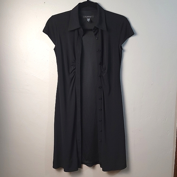 Laundry by SS EUC Classic Black Timeless Button-Up Knee-Length Dress - SIZE 0 - Picture 6 of 11
